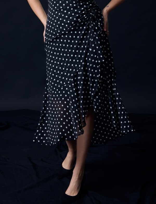 Vestido Maxi Lunares NEGRO/BLANCO