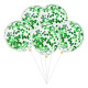 Globo Transparente con Confetti x6 Verde