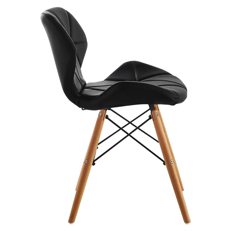Silla Victoria Eames acolchonada NEGRO
