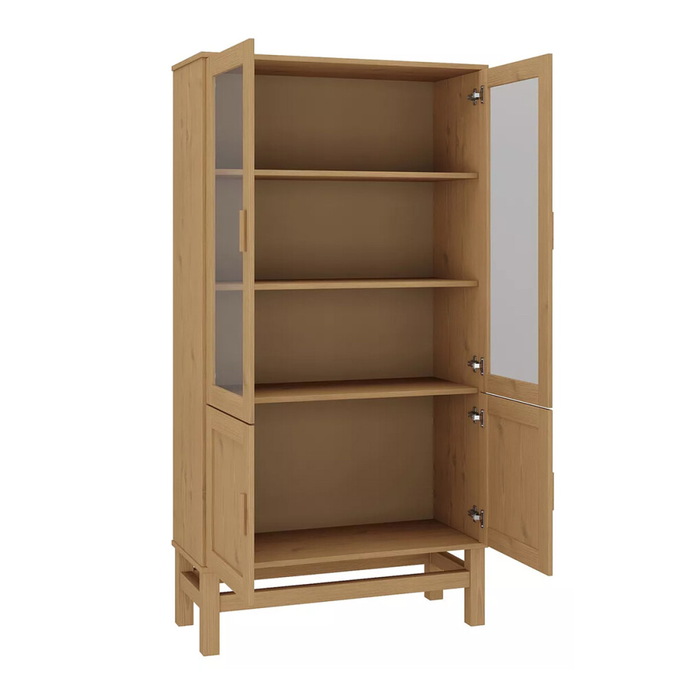 CRISTALERO 4 PUERTAS COPERO BOTELLERO ARMARIO ESTANTERÍA DE MADERA MACIZA CRISTALERO 4 PUERTAS COPERO BOTELLERO ARMARIO ESTANTERÍA DE MADERA MACIZA