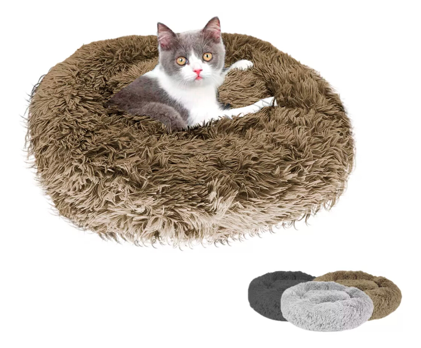 Cama Moises De Felpa Suave Para Perros Gatos 40 Cm Pequeño - Color marrón 