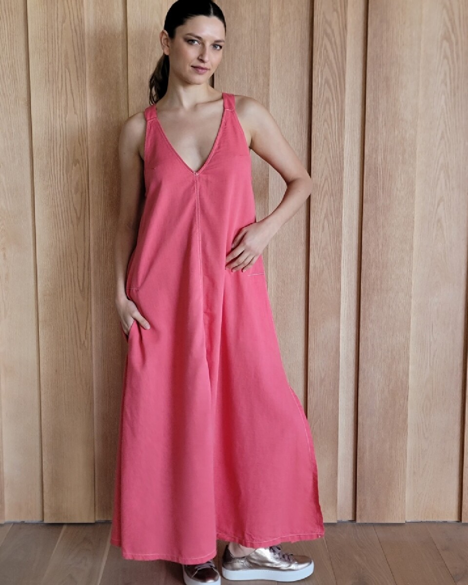 Vestido Laguna - Lino Coral 
