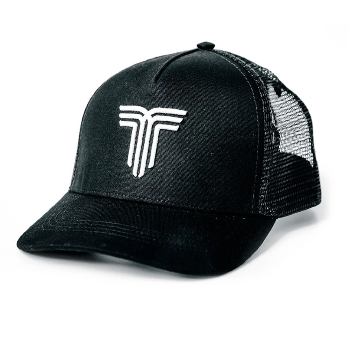 Gorro Tiffosi c/Bordado T - Negro - Blanco 
