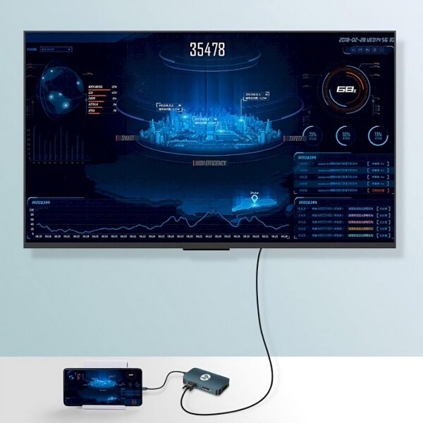 Adaptador Conversor Usb Tipo C A Hdmi Vga Dp Hp Dhc-ct200 Adaptador Conversor Usb Tipo C A Hdmi Vga Dp Hp Dhc-ct200