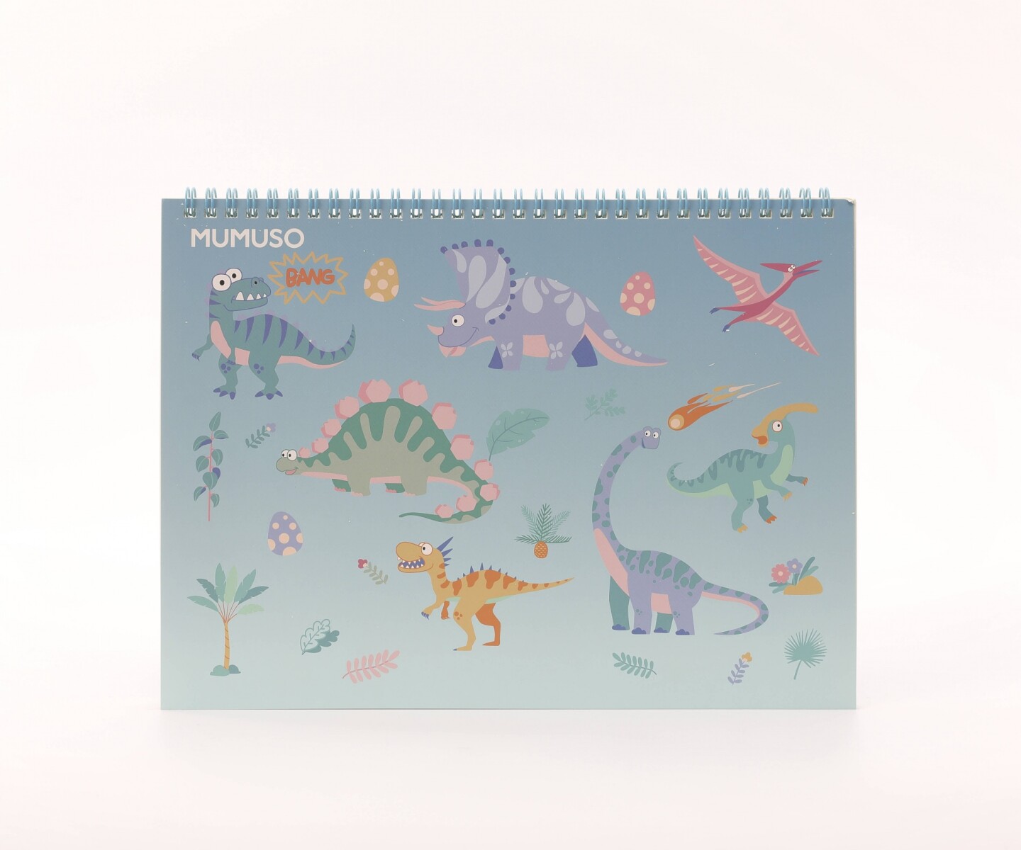 CUADERNO DE DIBUJO EN ESPIRAL A4 (PARAÍSO DE DINOSAURIOS) 