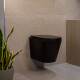 INODORO PARA COLGAR POWELL NEGRO MATE 51.5X35X40CM REDONDO 000
