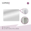 Espejo Horizontal Lumax Suleban c/marco y luz 120x70cm Blanco
