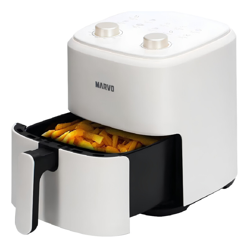 Freidora Sin Aceite Marvo Antiadherente 1350w 4,4lts Blanca Freidora Sin Aceite Marvo Antiadherente 1350w 4,4lts Blanca