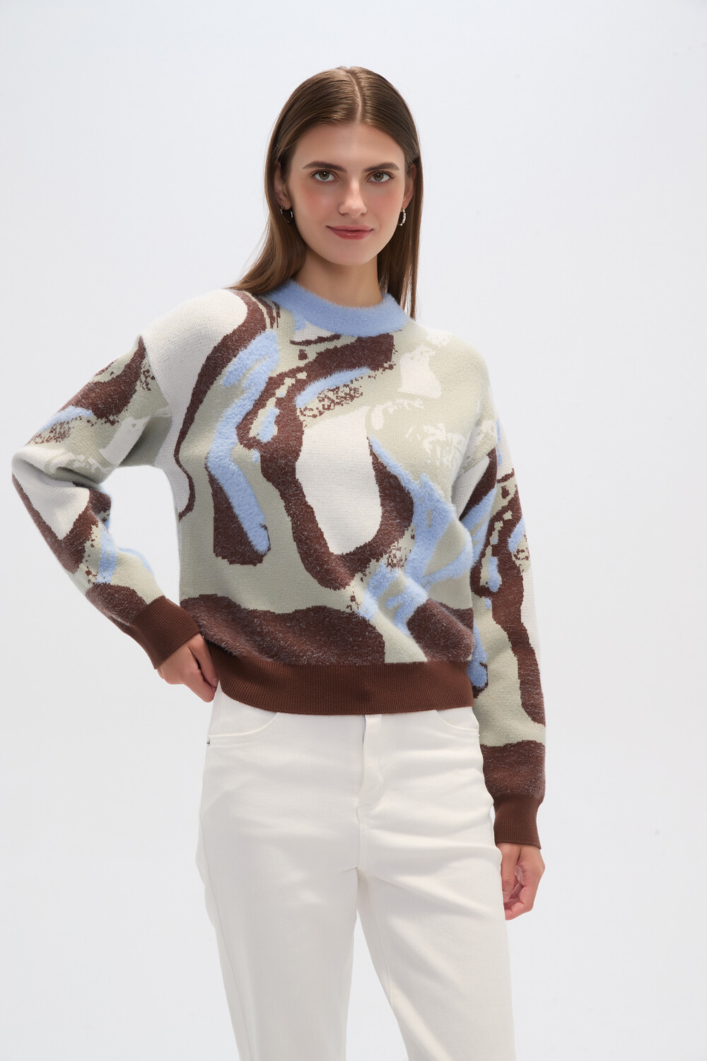 Sweater Carmesi Estampado 1