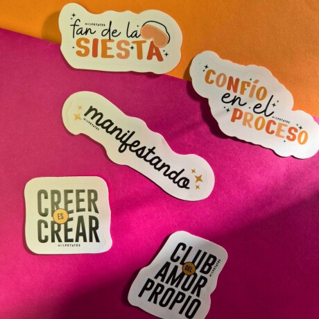 Pack de 5 stickers Mis Petates Motivación