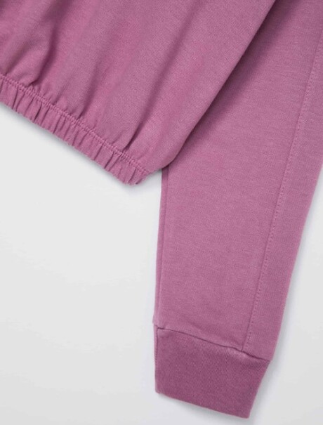 BLUSA INFANTIL CON PUÑOS VIOLETA