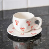 Taza de cerámica moños 350ml Taza de cerámica moños 350ml
