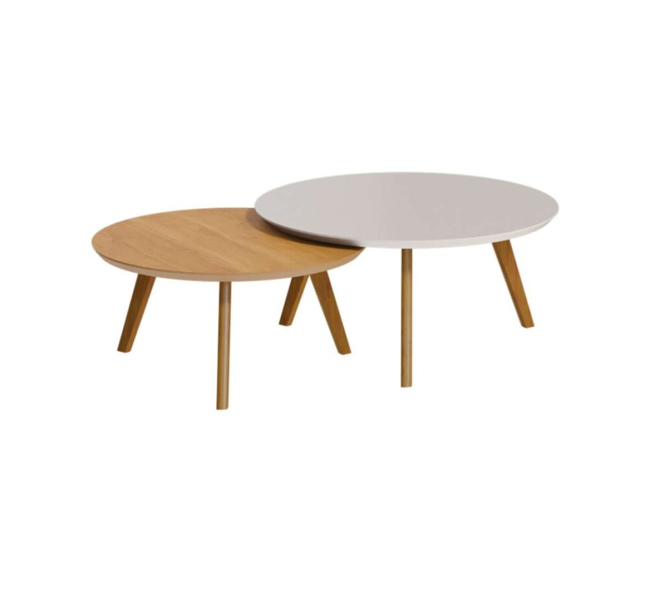 Mesa de Centro Classic Li­nea Manhattan - Blanco/Natural 