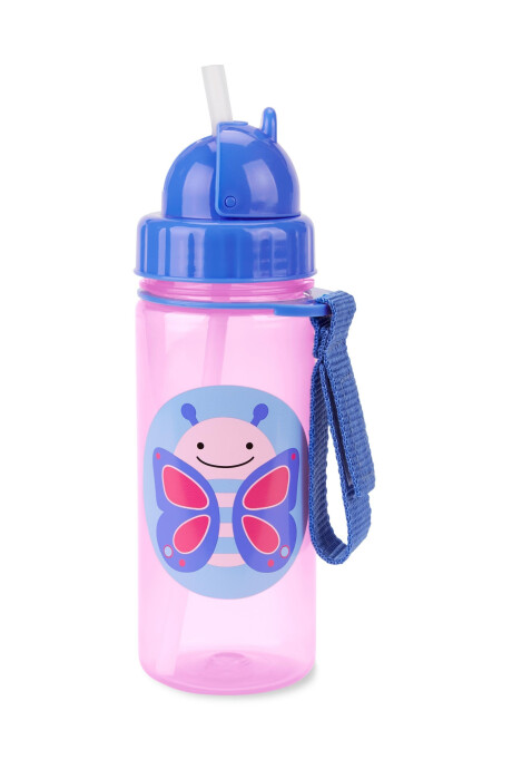 Botella Para Niños Con Sorbito Diseño Mariposa 0