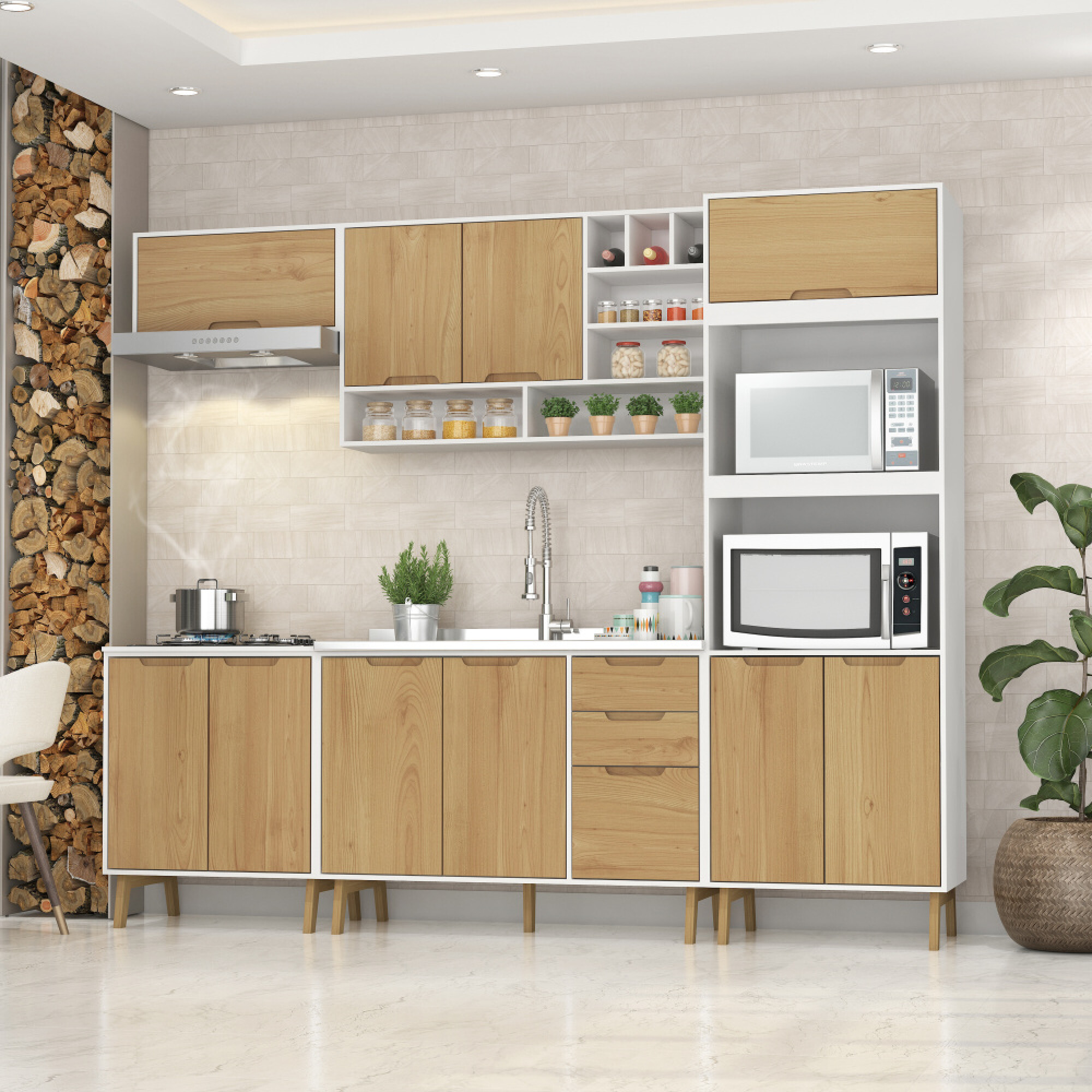 Mueble Alacena Cocina Compacta C/mesada Incluida - $ 6.250,00  Alacenas de  cocina, Muebles aereos de cocina, Muebles de cocina
