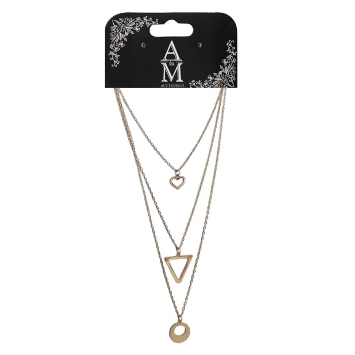 A & M COLLAR CADENA TRIPLE C/DIJE 90489 única