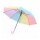 Paraguas Largo Infantil con Diseño Arco Iris para Lluvia Rosa