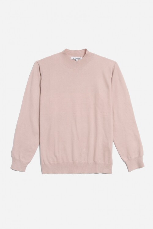 Sweater media polera con puños ROSA
