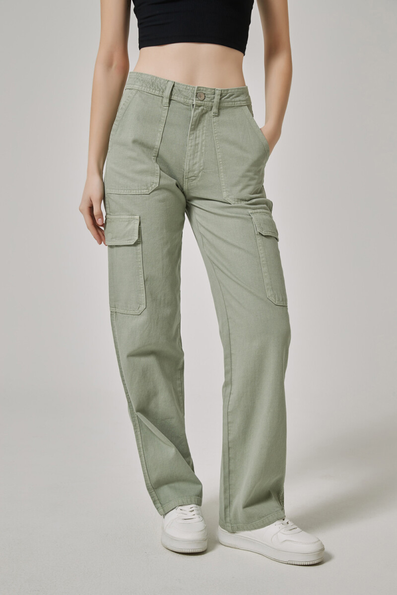 Pantalon Troyano - Verde Grisaceo 