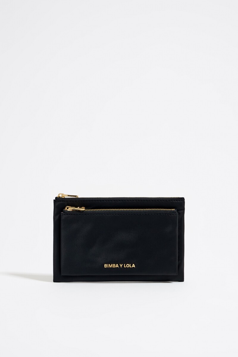 CARTERA DOBLE NYLON Negro
