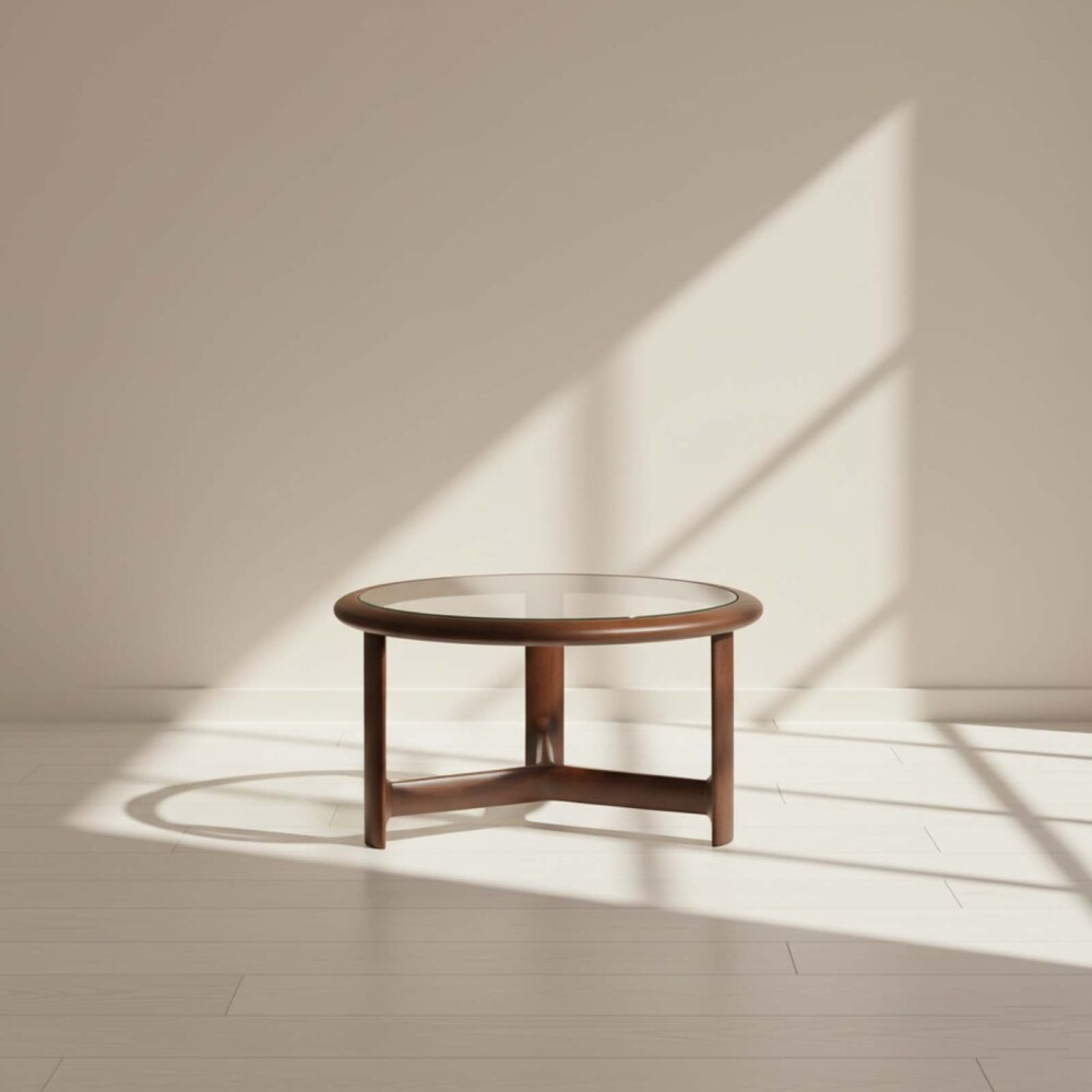 MESA RATONA MADERA-Y-VIDRIO MARRON DONATELLA M CACAO