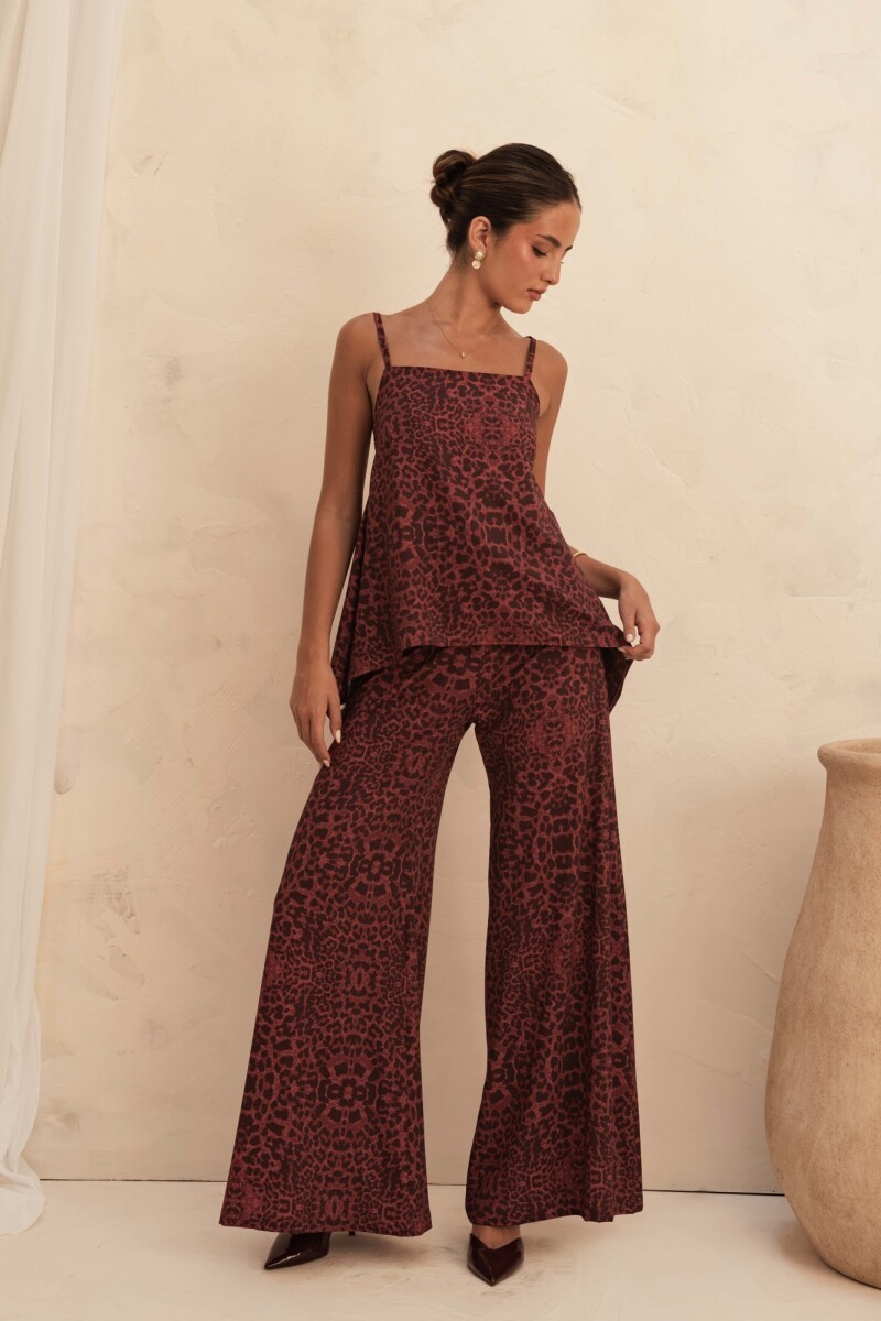 BLUSA AMELIE ROUGE WILD CHEETAH BLUSA AMELIE ROUGE WILD CHEETAH