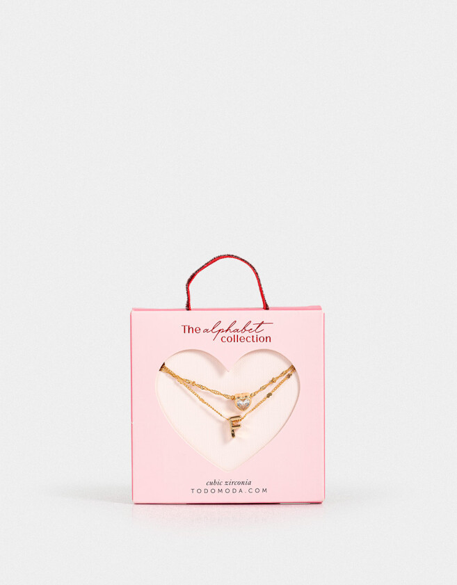 Collares Cortos Con cubic zirconia Collar Corto Cubic Inicial "f" - Dorado