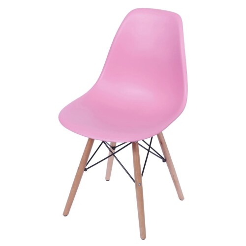 Silla Eames DKR - Base En Madera Rosa