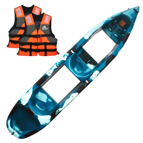 Kayak Caiaker Aquarius para dos personas Camo Azul