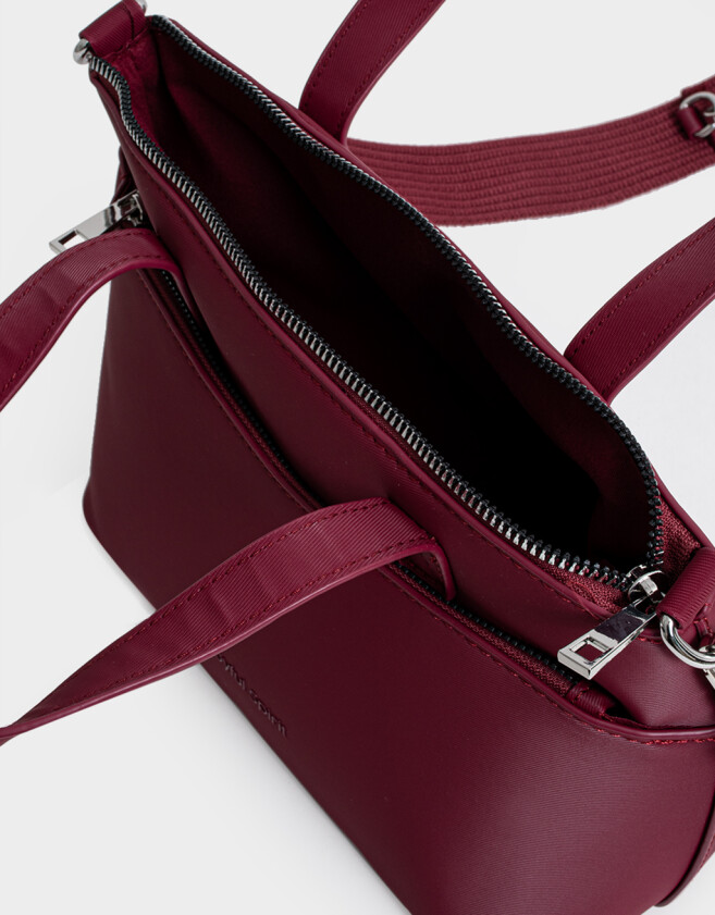City Clasico Cartera City Con Pouch - Rojo Burdeaux
