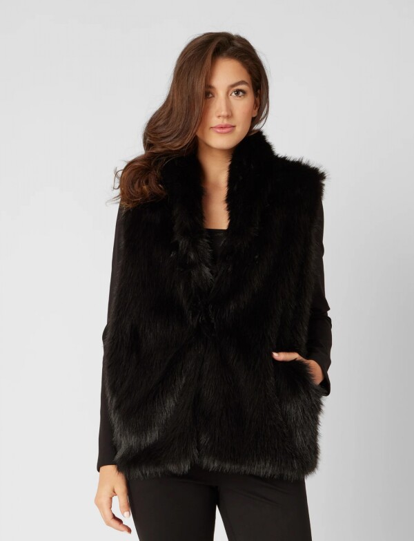 Chaleco Faux Fur NEGRO
