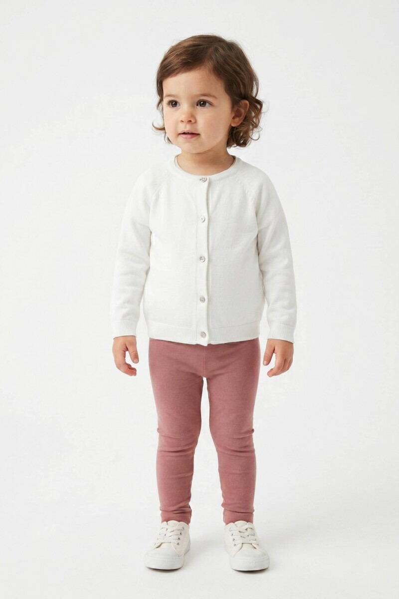 Cardigan tejido liso CRUDO