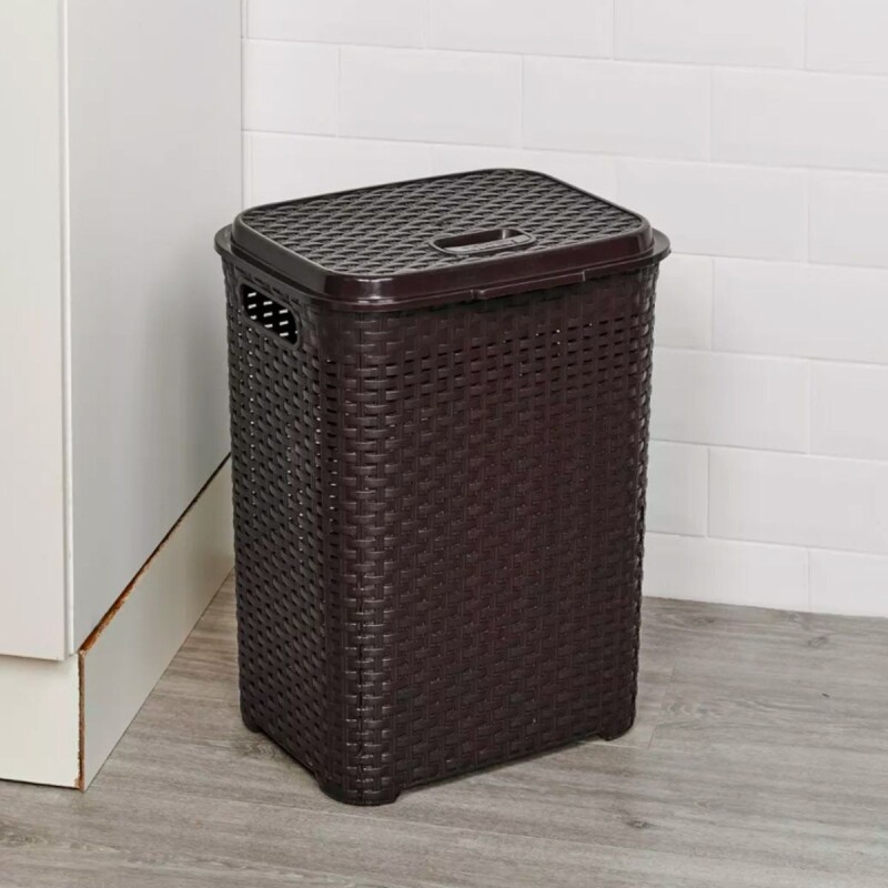 Cesto para ropa 45 lts MARRON