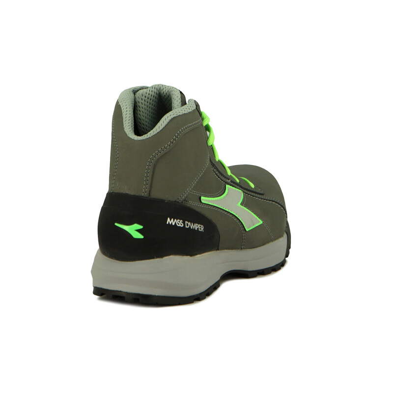 Bota De Seguridad Diadora Utility S3 Hro Src Gris-verde Fluo