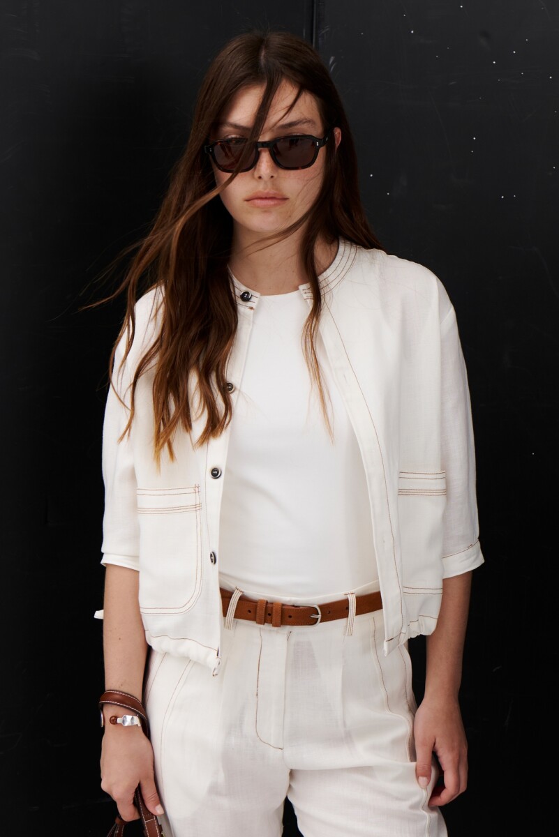 CHAQUETA LINO SOHO - NATURAL 