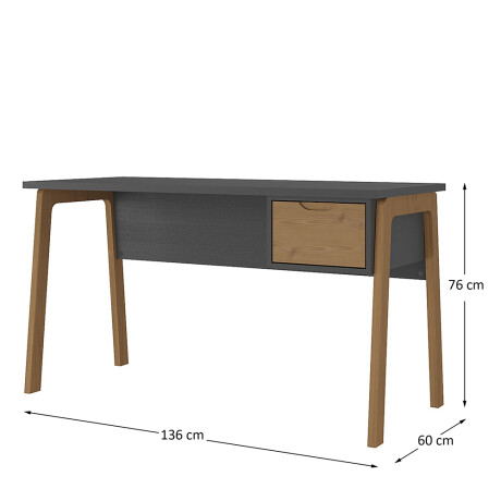 Escritorio Linea Veneza Grafito/Miel