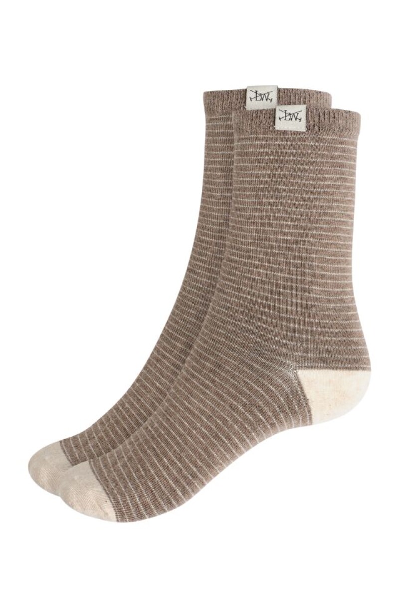 MEDIA RAYAS Y PUNTOS PACK X 2 - Beige 