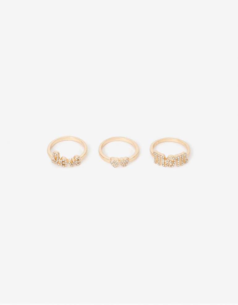 Sets Anillos Día de la Madre Set De Anillos Día De La Madre - Dorado