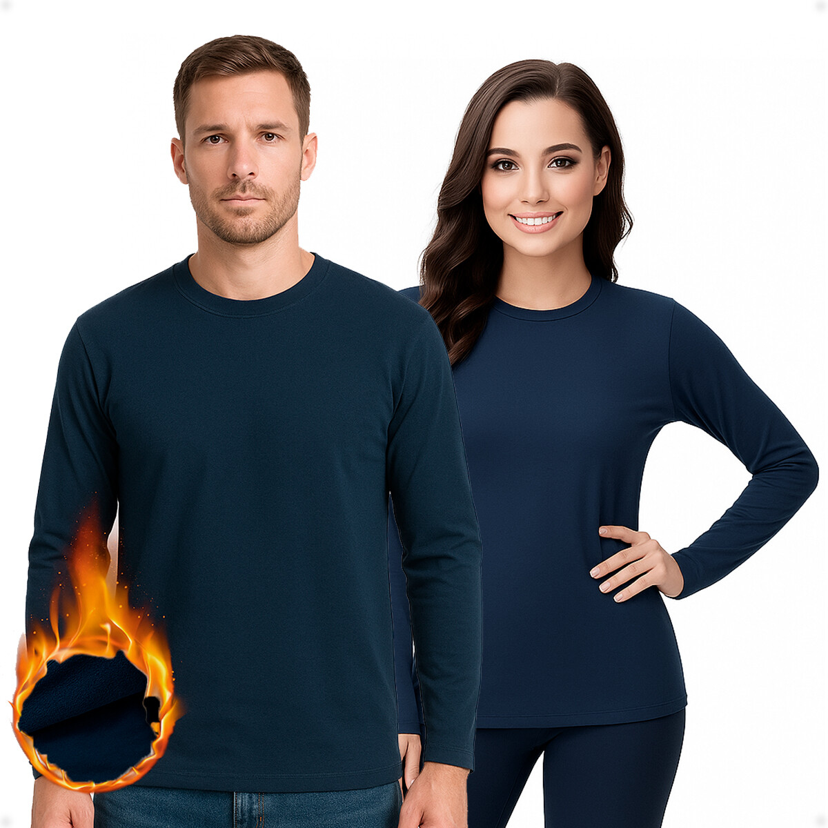 Remera Térmica Con Segunda Piel - Azul 