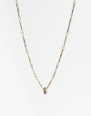 Cadena Corta con Dije Strass Collar Cadena Con Cubic - Dorado