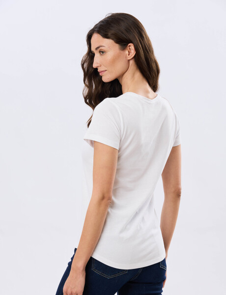 REMERA ESTAMPADA DE ALGODÓN Blanco
