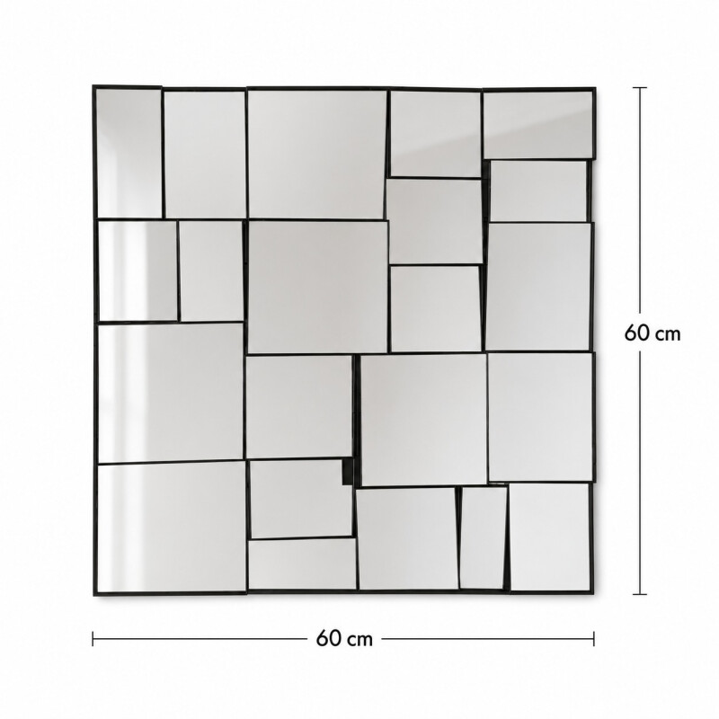 Espejo Decorativo de Pared Cuadrado Tipo Mosaico Moderno Espejo Decorativo de Pared Cuadrado Tipo Mosaico Moderno