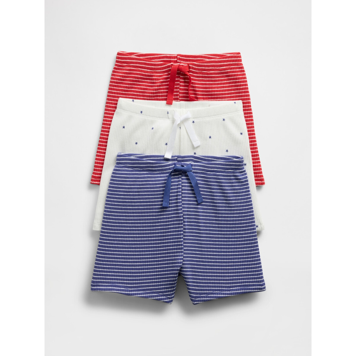 3PK RIB KNIT SHORT - NAVY STRIPE 