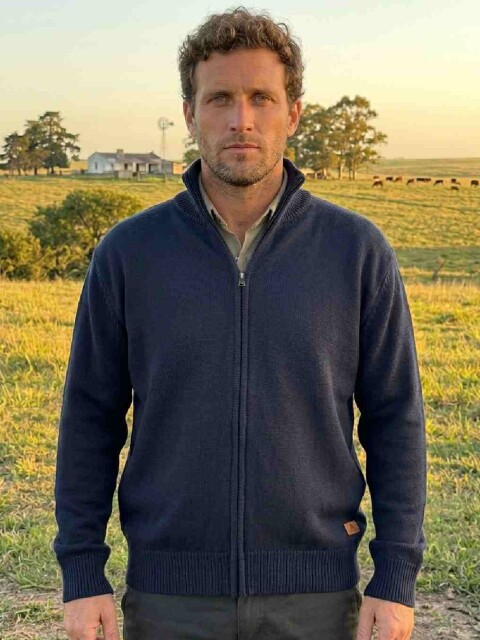 Campera tejida Azul