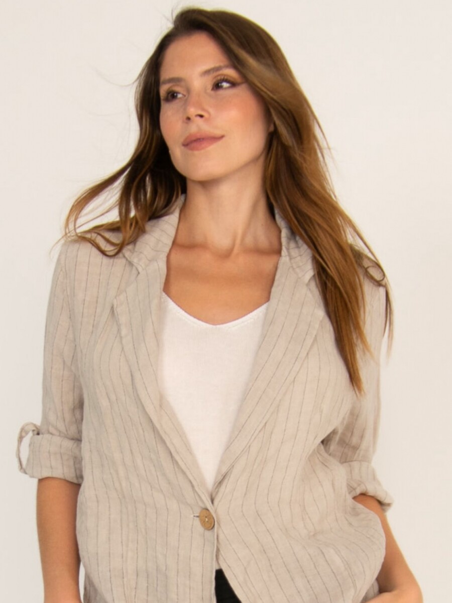 Blazer a rayas 100% lino Blazer a rayas 100% lino