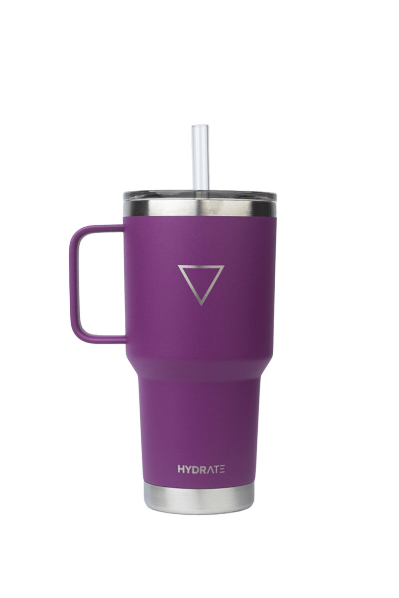 VASO HYDRATE CON PICO Y AGARRE 887ML - VIOLETA 