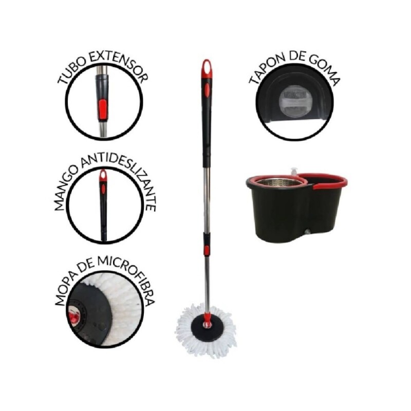 Mopa trapeadora con balde centrifugado 360° Mopa trapeadora con balde centrifugado 360°
