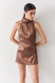 VESTIDO HALTER PARTY Cobre