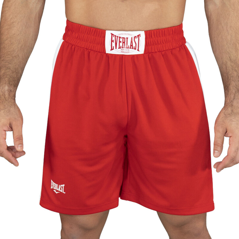 BOXING SHORTS MEN POLY EVERLAST MESH CHAMP PS RD RED