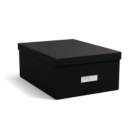 SET 2 CAJAS ORG C/TAPA PAPEL NEGRO ULRIKA